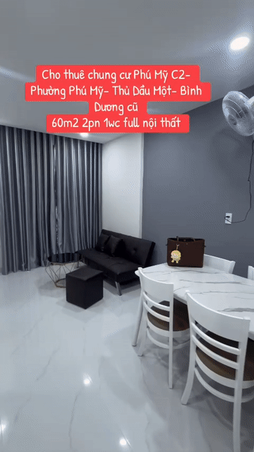 Cho thuê Căn hộ Chung cư Thành phố Thủ Dầu Một Bình Dương diện tích 60 m² giá 9 triệu/tháng