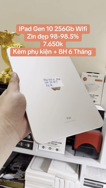 iPad Gen 10 256GB Nguyên Zin. Mua bán Máy tính bảng tại Quận Tân Bình Tp Hồ Chí Minh được đăng bởi TÁO BI STORE CHUYÊN IPAD ZIN CHẤT hình 1
