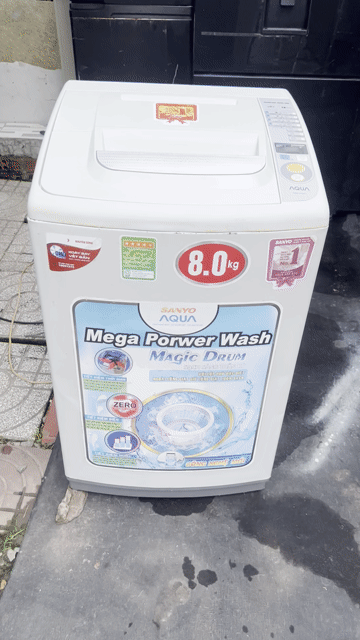 Máy giặt Sanyo Aqua 8.0kg. Mua bán Máy giặt tại Thị xã Bến Cát Bình Dương được đăng bởi Hoang Anh hình 1