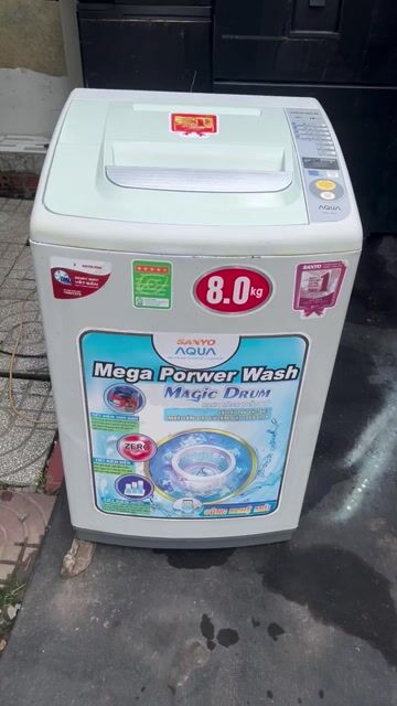 Máy giặt Sanyo Aqua 8.0kg. Mua bán Máy giặt tại Thị xã Bến Cát Bình Dương được đăng bởi Hoang Anh hình 1