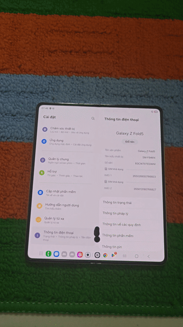 Samsung Galaxy Z Fold5 512GB Trắng đốm. Mua bán Điện thoại tại Quận Tân Bình Tp Hồ Chí Minh được đăng bởi duy hình 1