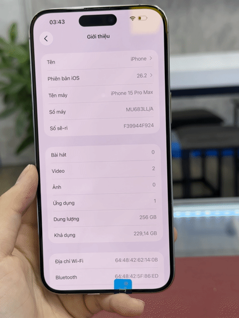 Apple iPhone 15 Pro Max 256GB titan 99%. Mua bán Điện thoại tại Thành phố Thủ Dầu Một Bình Dương được đăng bởi Phong Le hình 1
