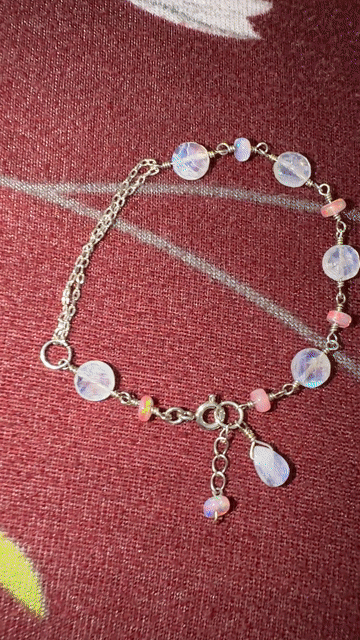 Vòng tay Nữ Bạc 925 Moonstone Opal. Mua bán Phụ kiện thời trang khác tại Quận 12 Tp Hồ Chí Minh được đăng bởi Thu Nguyen hình 1