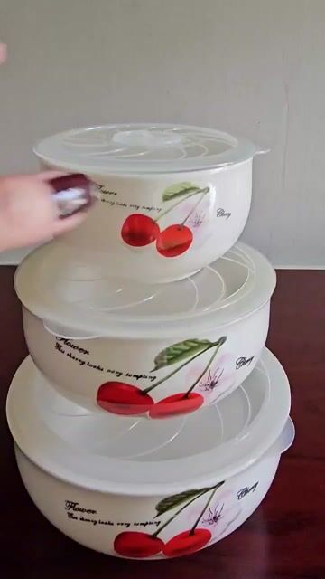 COMBO 03 THỐ SỨ KÈM NẮP. Mua bán Dụng cụ nhà bếp tại Quận 10 Tp Hồ Chí Minh được đăng bởi Khả Vân hình 1