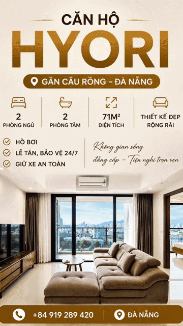 Cho thuê Căn hộ Chung cư Hiyori Garden Tower Quận Sơn Trà Đà Nẵng diện tích 71 m² giá 22 triệu/tháng
