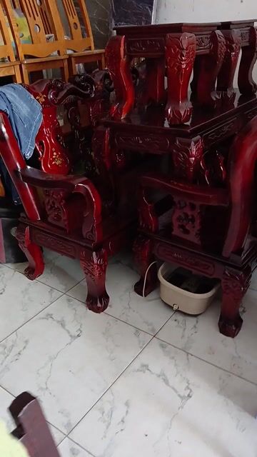 Bộ bàn ghế phòng khách Gỗ Nâu đỏ 6 món cũ. Mua bán Bàn ghế tại Huyện Bình Chánh Tp Hồ Chí Minh được đăng bởi BA hình 1
