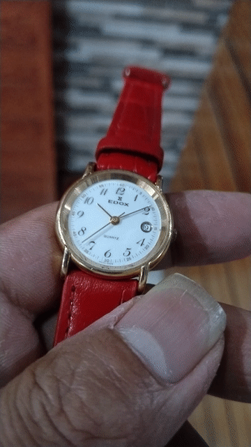 Đồng hồ Edox Nữ dây da Đỏ 26mm. Mua bán Đồng hồ tại Quận Cẩm Lệ Đà Nẵng được đăng bởi Đồng hồ Đà Nẵng  hình 1