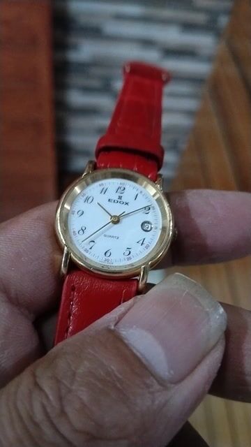 Đồng hồ Edox Nữ dây da Đỏ 26mm. Mua bán Đồng hồ tại Quận Cẩm Lệ Đà Nẵng được đăng bởi Đồng hồ Đà Nẵng  hình 1