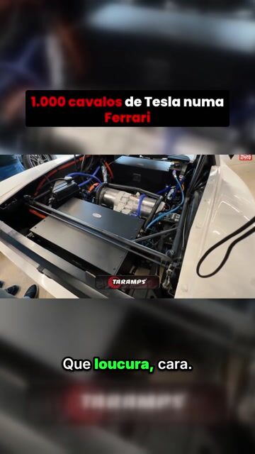 1.000 cavalos de Tesla numa Ferrari