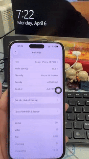 Apple iPhone 14 Pro Max 128GB Trắng. Mua bán Điện thoại tại Quận Ba Đình Hà Nội được đăng bởi Mr Cung hình 1