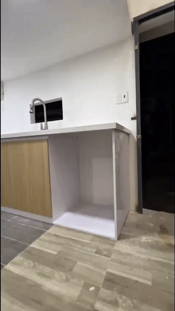 Tủ bếp dưới khung nhựa đặc cánh ecoplast vân gỗ. Mua bán Tủ, kệ gia đình tại Huyện Hóc Môn Tp Hồ Chí Minh được đăng bởi Nguyên tủ bếp nhựa ECOPLAST hình 1