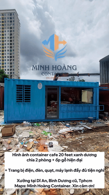 Container cafe 20 feet Xanh dương video hình full. Mua bán Đồ chuyên dụng, Giống nuôi trồng tại Thành phố Dĩ An Bình Dương được đăng bởi Minh Hoàng Container hình 1