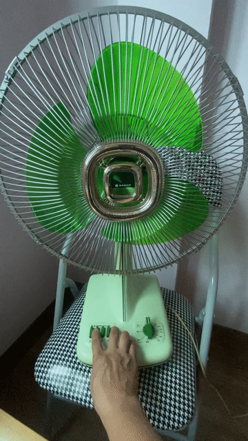 Quạt điện Sanyo EF-C20B Xanh lá. Mua bán Quạt tại Huyện Thanh Trì Hà Nội được đăng bởi Mr Hai hình 1