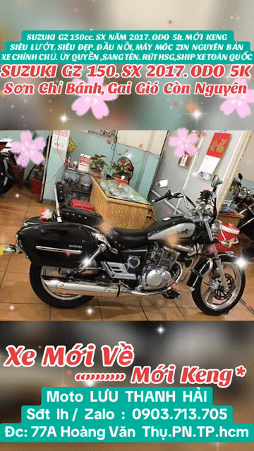 SUZUKIGZ 150.SX 2017. ODO 5K.SIÊU LƯỚT,MÁY MÓC ZIN. Mua bán Xe máy tại Quận Phú Nhuận Tp Hồ Chí Minh được đăng bởi MOTO LUU THANH HAI  77A hình 1