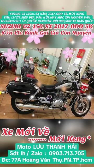 SUZUKIGZ 150.SX 2017. ODO 5K.SIÊU LƯỚT,MÁY MÓC ZIN. Mua bán Xe máy tại Quận Phú Nhuận Tp Hồ Chí Minh được đăng bởi MOTO LUU THANH HAI  77A hình 1