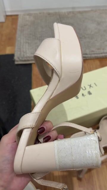 Giày cao gót Nữ Da Kem size 37. Mua bán Giày dép tại Quận 3 Tp Hồ Chí Minh được đăng bởi Xuân Hương hình 1
