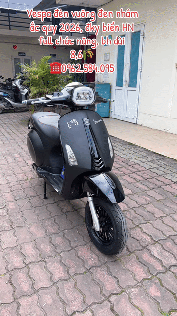 Xe máy điện Vespa ắc quy 2026 đủ giấy đen nhám. Mua bán Xe máy tại Quận Cầu Giấy Hà Nội được đăng bởi Xe điện Bình Phương hình 1