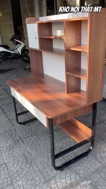 BÀN HỌC, BÀN LÀM VIỆC kèm Kệ Sách. Mua bán Bàn ghế tại Quận Cẩm Lệ Đà Nẵng được đăng bởi Kho Nội Thất MT  hình 1