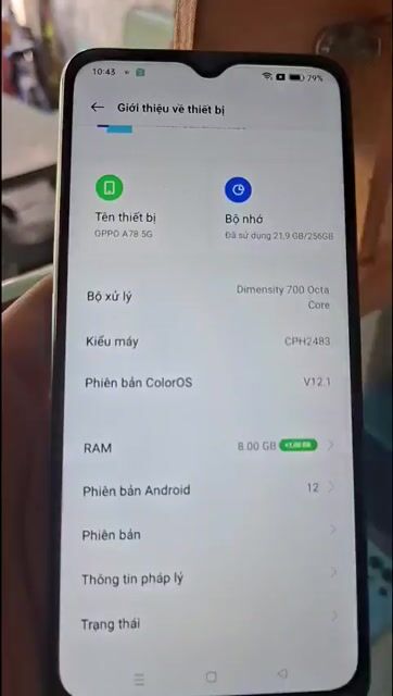 Oppo A78 5G ram 8/256gb chính hãng Oppo đẹp keng. Mua bán Điện thoại tại Quận Bình Tân Tp Hồ Chí Minh được đăng bởi Việt Khánh hình 1