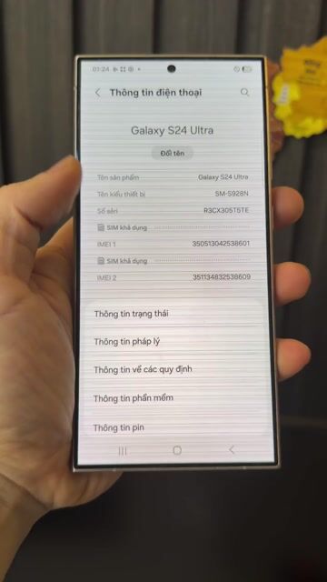 Samsung S24 Ultra 256GB Bạc sọc. Mua bán Điện thoại tại Thành phố Buôn Ma Thuột Đắk Lắk được đăng bởi Vũ store mua bán trao đổi smartphone iphone samsungmxe máy laptop hình 1