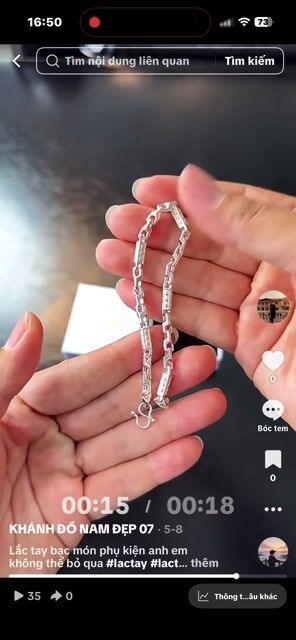 Thanh Lí Lỗ 60% Lắc Tay Bạc Nam Mới. Mua bán Phụ kiện thời trang khác tại Thành phố Sóc Trăng Sóc Trăng được đăng bởi Khánh hình 1
