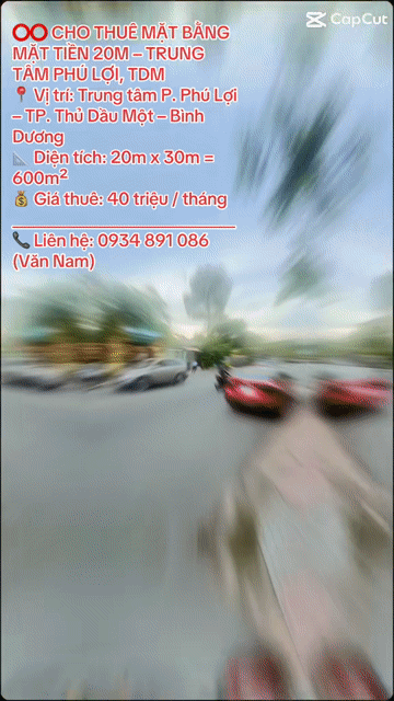Cho thuê Văn phòng, Mặt bằng kinh doanh Thành phố Thủ Dầu Một Bình Dương diện tích 700 m² giá 40 triệu/tháng