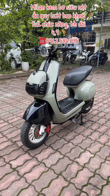 Xe điện Milan II 2025 Xanh kem bơ. Mua bán Xe máy tại Quận Bắc Từ Liêm Hà Nội được đăng bởi Xe điện Bình Phương hình 1
