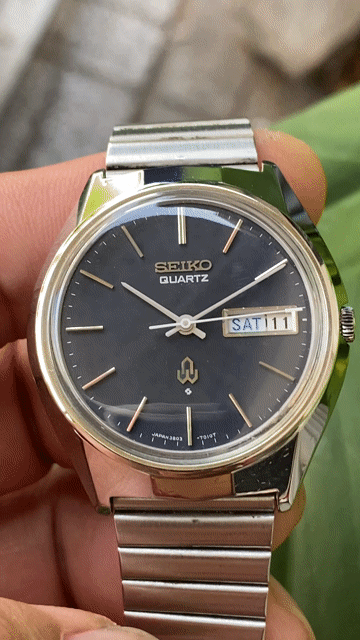 Seiko 3803-7010 Thép không gỉ Xanh Navi Nam. Mua bán Đồng hồ tại Thành phố Long Xuyên An Giang được đăng bởi Chân Đất Miền Tây hình 1