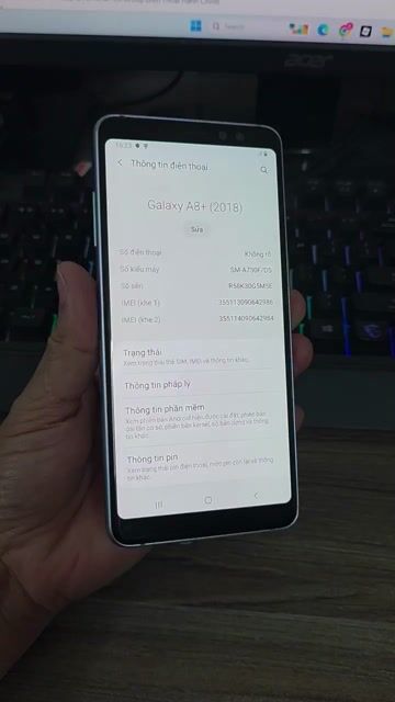 Samsung A8 PLUS 6GB/64GB Zin full. Mua bán Điện thoại tại Quận Hà Đông Hà Nội được đăng bởi Shop Điện Thoại Cũ Zin hình 1