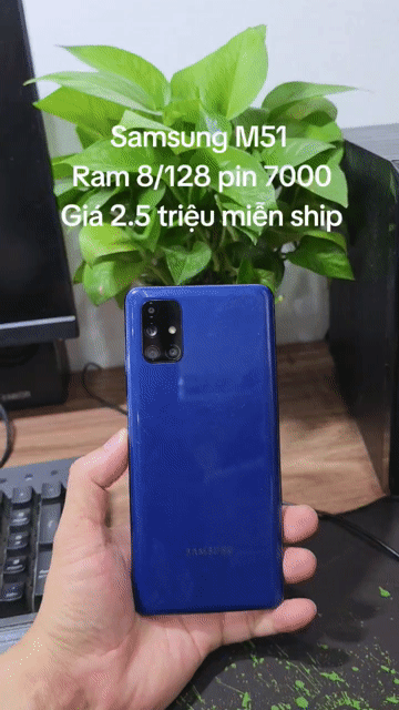 Samsung Galaxy M51 128GB pin 7000 máy zin pin trâu. Mua bán Điện thoại tại Quận Hà Đông Hà Nội được đăng bởi Shop Điện Thoại Cũ Zin hình 1