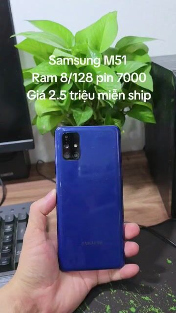 Samsung Galaxy M51 128GB pin 7000 máy zin pin trâu. Mua bán Điện thoại tại Quận Hà Đông Hà Nội được đăng bởi Shop Điện Thoại Cũ Zin hình 1