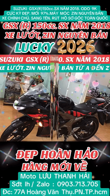 SUZUKI GSX (R) 150.SX 2018.ODO 9K .CỰC ĐẸP,MỚI 97%. Mua bán Xe máy tại Quận Phú Nhuận Tp Hồ Chí Minh được đăng bởi MOTO LUU THANH HAI  77A hình 1