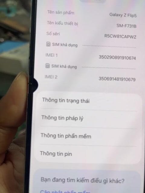 Samsung Galaxy Z Flip5 Bạc. Mua bán Điện thoại tại Huyện Xuân Lộc Đồng Nai được đăng bởi Hoang Van Tuan hình 1