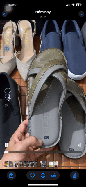 dép  da nam quay chéo - size 40. Mua bán Giày dép tại Thị xã Ngã Năm Sóc Trăng được đăng bởi HaoTrinh shop hình 1