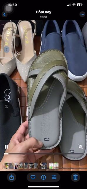 dép  da nam quay chéo - size 40. Mua bán Giày dép tại Thị xã Ngã Năm Sóc Trăng được đăng bởi HaoTrinh shop hình 1
