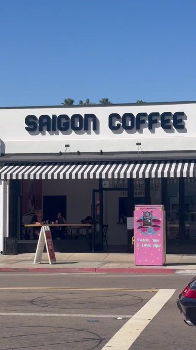 First time trying the Vietnamese Phin brewed iced caramel coffee in North Park. It was delicious, I highly recommend this drink