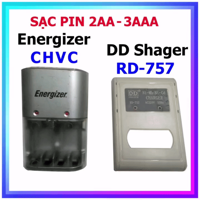 Sạc pin 2AA 3AAA Energizer CHVC, DD Shager RD-757. Mua bán Phụ kiện (Màn hình, Chuột...) tại Huyện Trảng Bom Đồng Nai được đăng bởi Thanh Ly hình 1