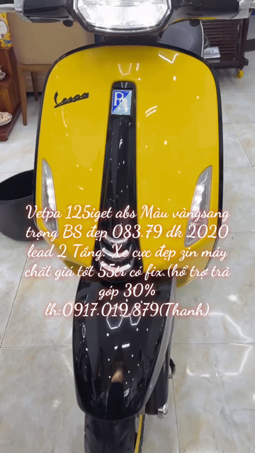 Piaggio Vespa Iget ABS 2020 Vàng chanh. Mua bán Xe máy tại Thành phố Vũng Tàu Bà Rịa - Vũng Tàu được đăng bởi XE MÁY BẢO THANH  TPVŨNG TÀU hình 1