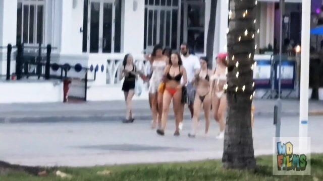 Miami beach/street, normal bikinis and clothes