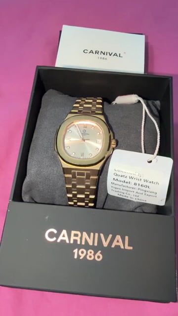 Đồng hồ Carnival 8160L Nữ Vàng hồng. Mua bán Đồng hồ tại Quận Ngũ Hành Sơn Đà Nẵng được đăng bởi Ngà Dương hình 1