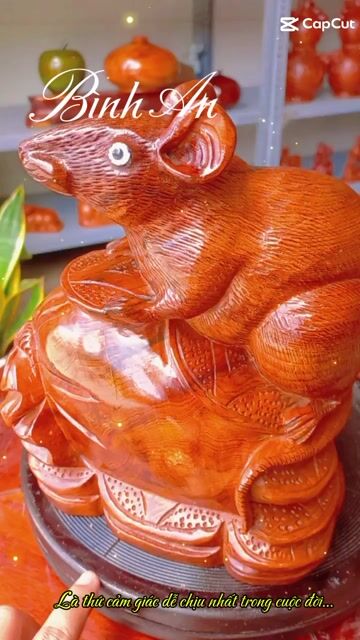 Linh Vật Tuổi Tý Tài Lộc. Mua bán Đồ sưu tầm, đồ cổ tại Quận 12 Tp Hồ Chí Minh được đăng bởi Đồ Gỗ Quí Hằng hình 1