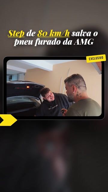 Step de 80 km/h salva o pneu furado da AMG