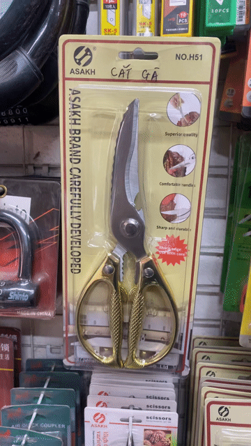 Kéo cắt gà ASAKH NO.H51 Thép không gỉ Vàng. Mua bán Dụng cụ nhà bếp tại Huyện Hoài Đức Hà Nội được đăng bởi Kim khí Điện máy Đại Dương hình 1