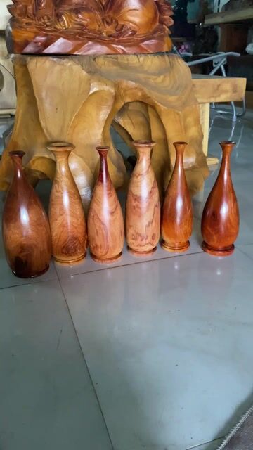 Lọ hoa Gỗ Nâu trang trí. Mua bán Cây cảnh, đồ trang trí tại Thành phố Buôn Ma Thuột Đắk Lắk được đăng bởi Xuân nghệ hình 1