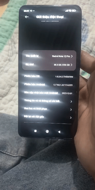 Xiaomi Redmi Note 12 Pro 256GB Đen. Mua bán Điện thoại tại Quận Bình Thạnh Tp Hồ Chí Minh được đăng bởi Nguyễn Phục hình 1
