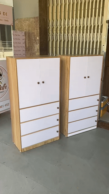 Tủ quần áo Gỗ Vân gỗ, Trắng 120x30x60cm 5 cánh. Mua bán Tủ, kệ gia đình tại Quận Cẩm Lệ Đà Nẵng được đăng bởi NỘI THẤT GIÁ TẬN XƯỞNG hình 1