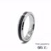 5mm Tungsten Ring with Black Carbon Fibre Inlay 360 Video two