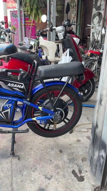 Xe đạp điện Asama màu Xanh. Mua bán Xe đạp tại Thành phố Thuận An Bình Dương được đăng bởi Thoại Nguyễn hình 1