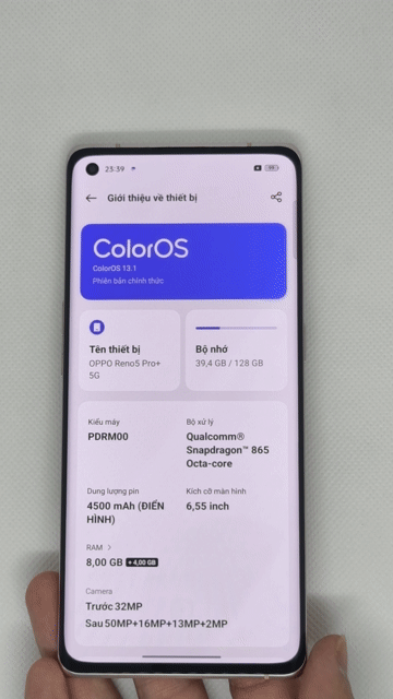 Oppo Reno 5 Pro+ 8/128GB. Mua bán Điện thoại tại Quận Thanh Xuân Hà Nội được đăng bởi Đỗ Mạnh Nhuận hình 1