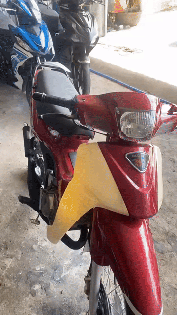 Suzuki Sport 120 Đỏ Kem 6 số. Mua bán Xe máy tại Huyện Mỏ Cày Nam Bến Tre được đăng bởi Hong Nhi hình 1